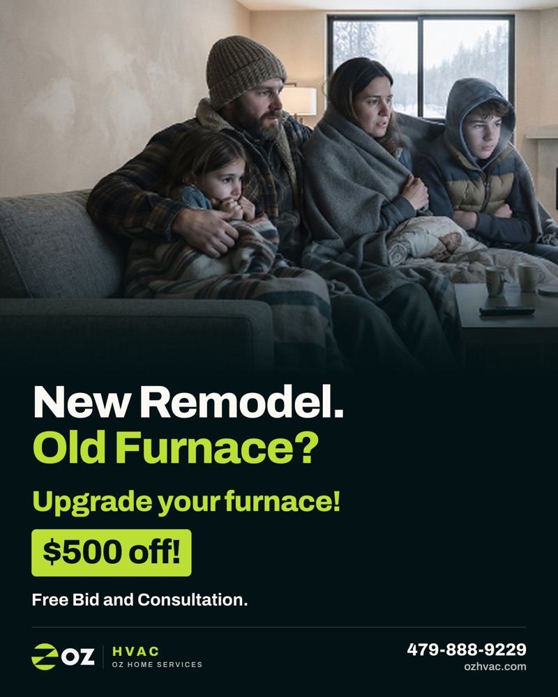 After: New remodel. Old furnace?